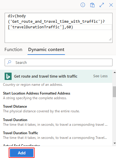 Screenshot shows selected Add button.