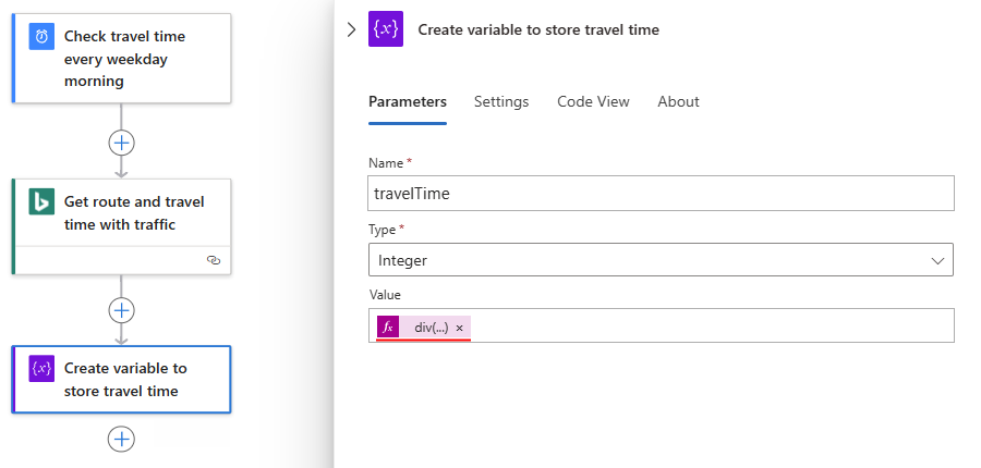Screenshot shows the Value property with resolved expression.