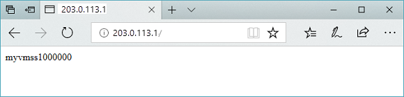 Screenshot showing the default IIS welcome page when testing the base URL of the application gateway.