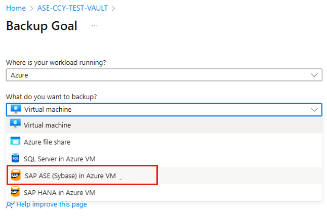 Screenshot shows the selection of the data source type.