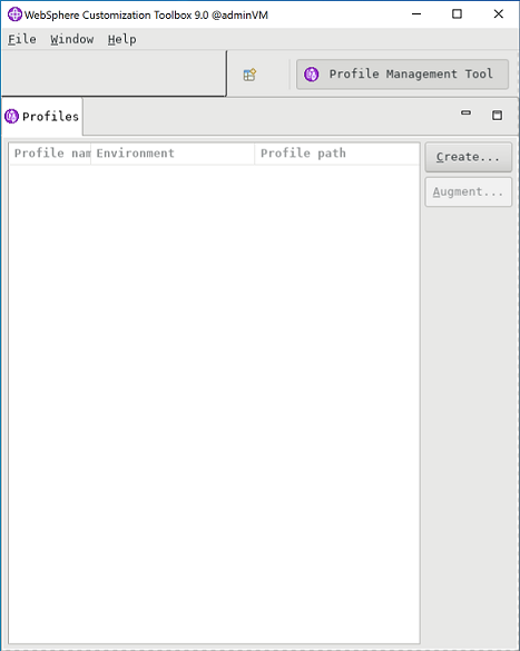 Screenshot of the IBM Profile Management Tool.