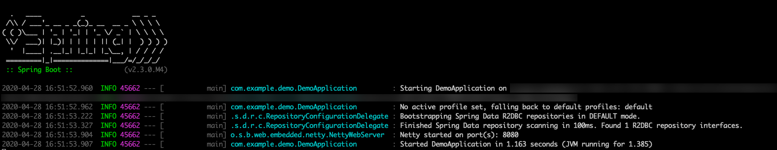 Screenshot of the running application.