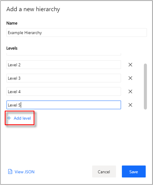 Add a level to the hierarchy.