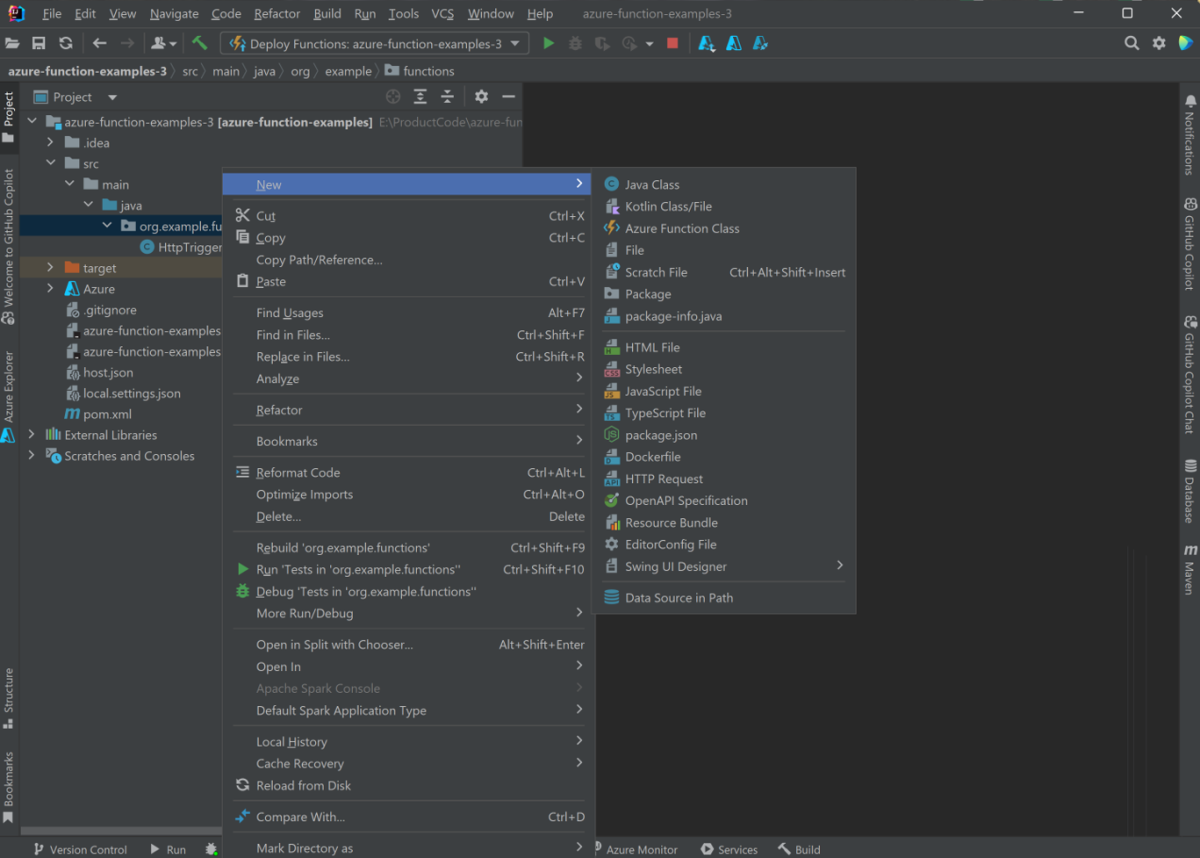 Add functions to the project entry.