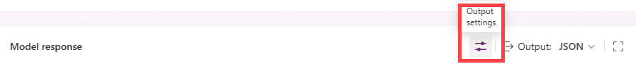 Screenshot of the output settings.