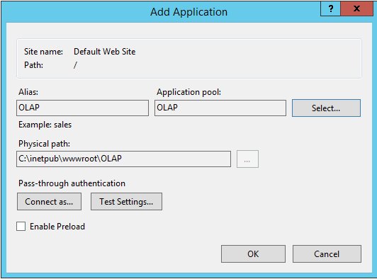 Settings for converting application Settings for converting application