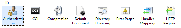 Screenshot of IIS Manager main page Screenshot of IIS Manager main page