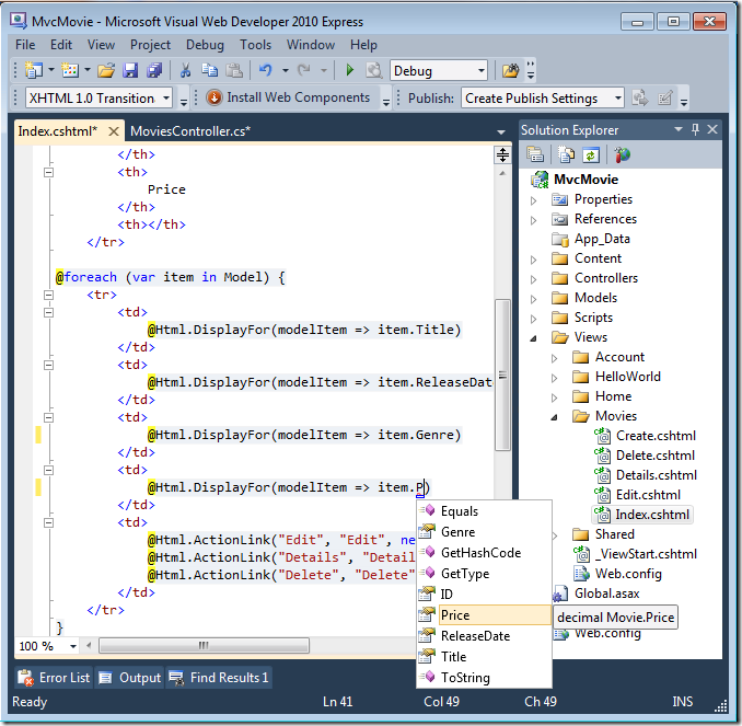 ModelIntelliSense ModelIntelliSense