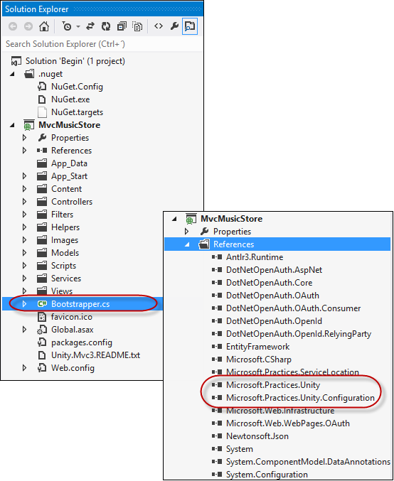 Unity.Mvc3 package installed Unity.Mvc3 package installed