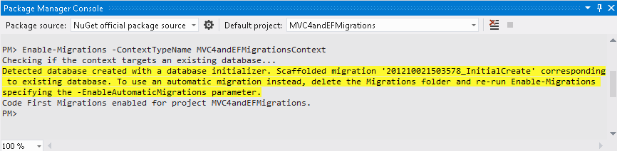 Enabling Migrations Enabling Migrations