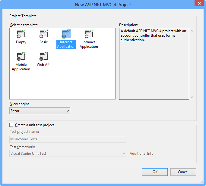 Creating a new ASP.NET MVC 4 Internet Application Creating a new ASP.NET MVC 4 Internet Application