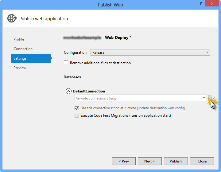 Web deploy configuration Web deploy configuration