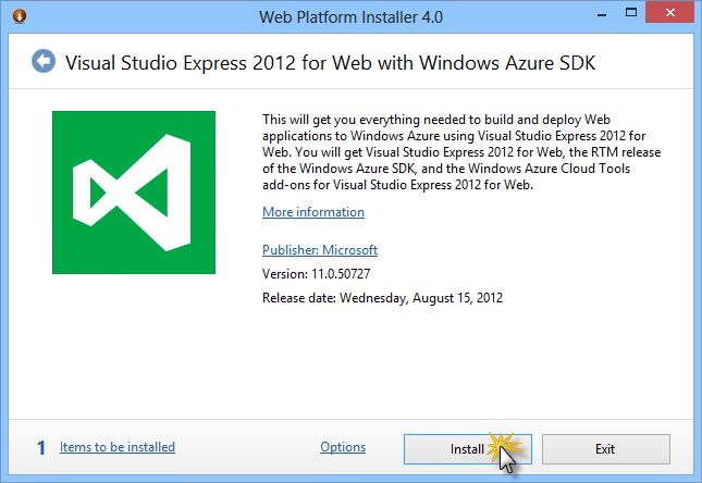 Install Visual Studio Express Install Visual Studio Express