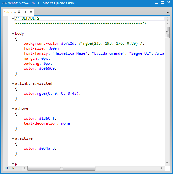 One of the original CSS files in the Scripts folder One of the original CSS files in the Scripts folder