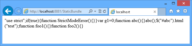 Static JavaScript files bundle Static JavaScript files bundle