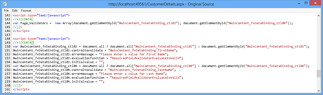 Validation JavaScript code in CustomerDetails page Validation JavaScript code in CustomerDetails page