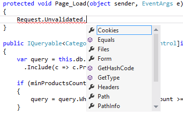 Request.Unvalidated object Request.Unvalidated object