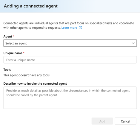 A screenshot of the connected agents screen