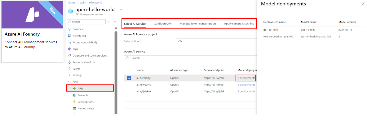 Screenshot of AI Foundry model import in the Azure portal.