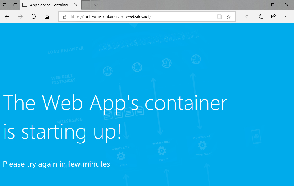 Screentshot that shows the new browser page for the web app.