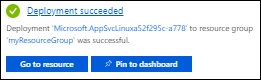 Screenshot that shows the notification message.