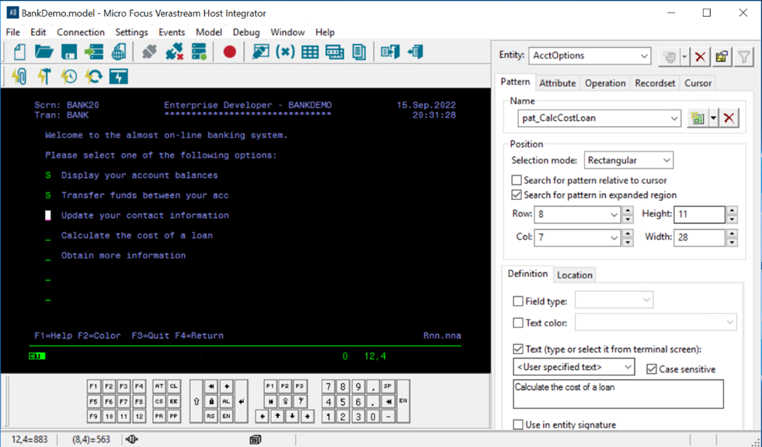 Diagram that shows the Verastream Host Integrator UI.