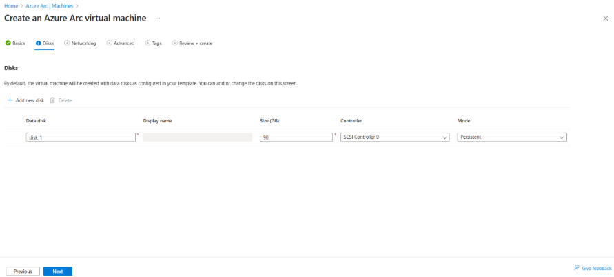 Screenshot of Disks tab screen.