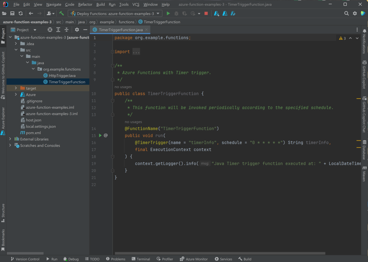 Add functions to the project output.