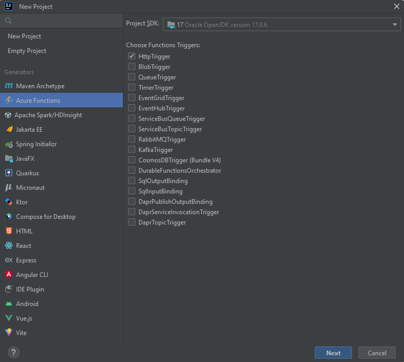 Create function project.