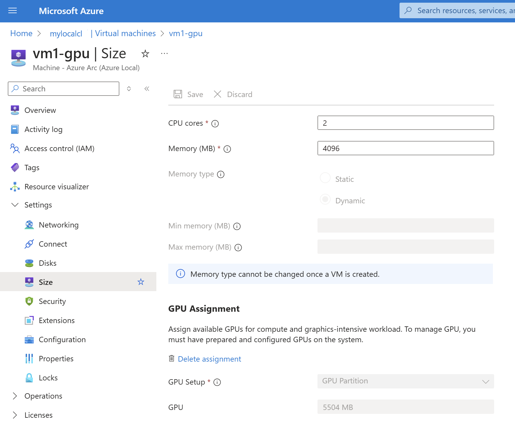 Screenshot of detach GPU using DDA method.