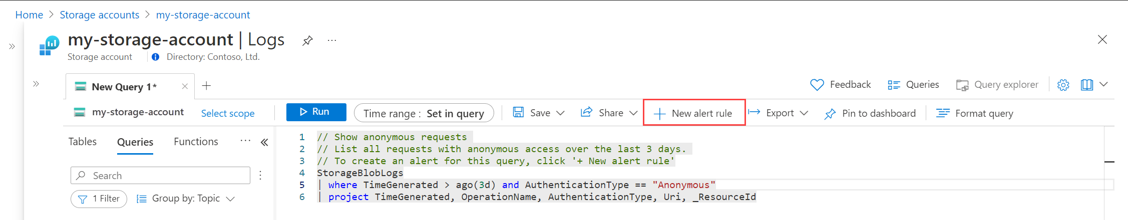 Create alert rule