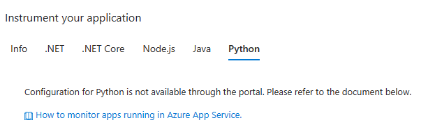 Screenshot of instrument your application.
