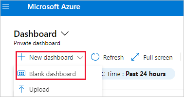 Screenshot that shows the Dashboard pane.