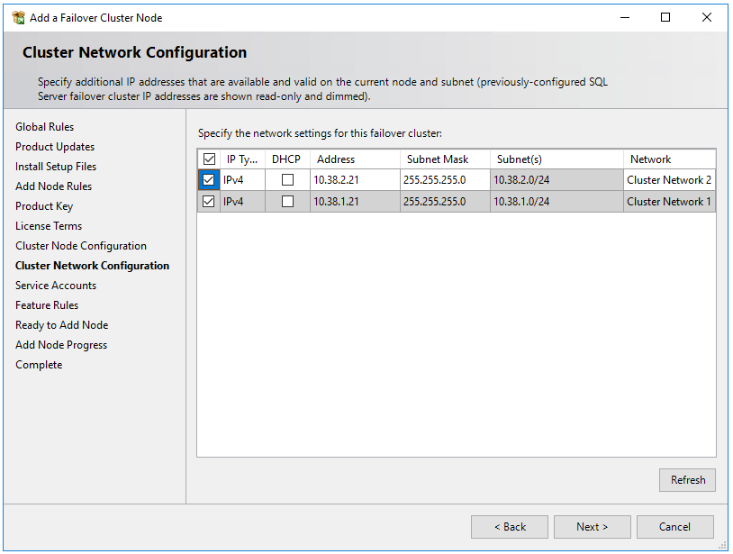 Screenshot to enter the secondary IP address in the subnet of the second SQL Server VM.