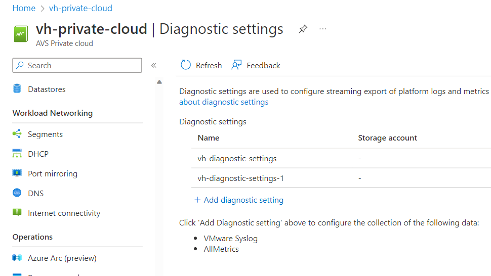 Screenshot of vh-private-cloud.