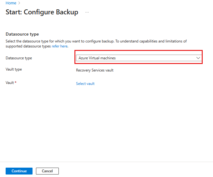 Screenshot showing Backup and Backup Goal panes.