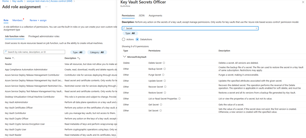 Screenshot shows how to check the Set permission availability.