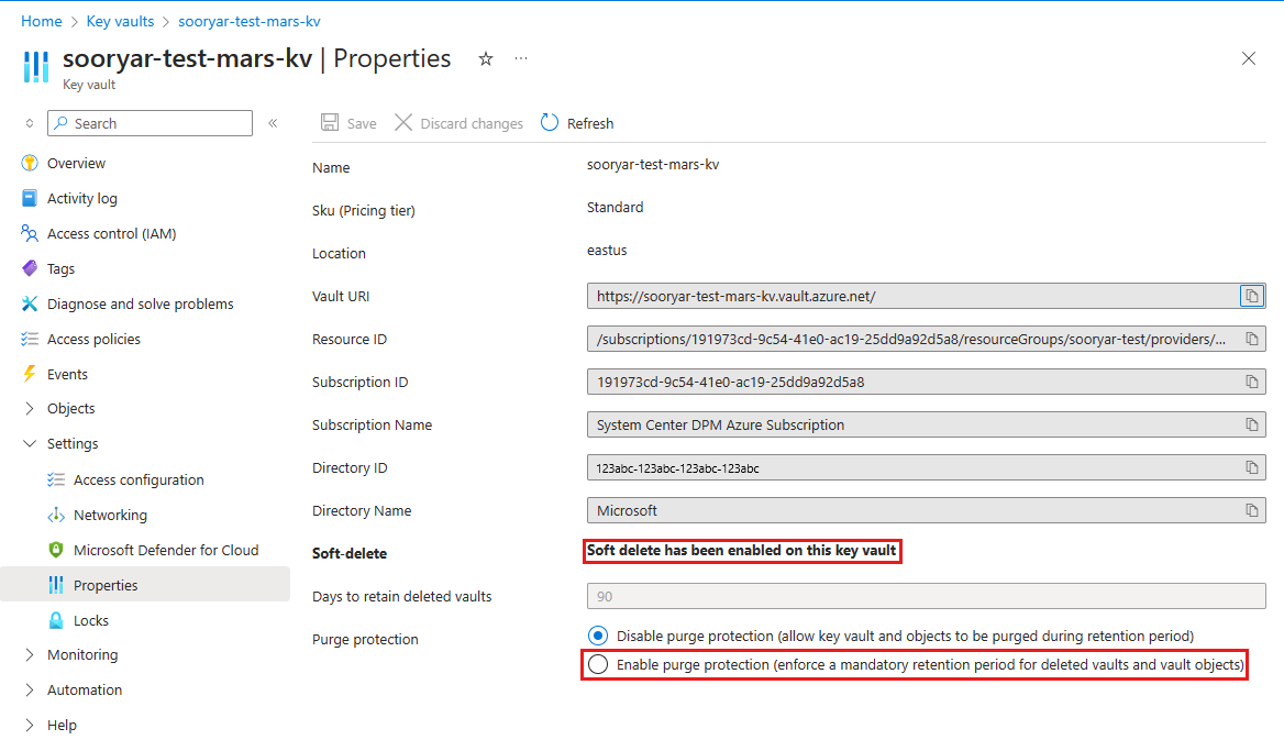 Screenshot shows how to enable spft-delete.