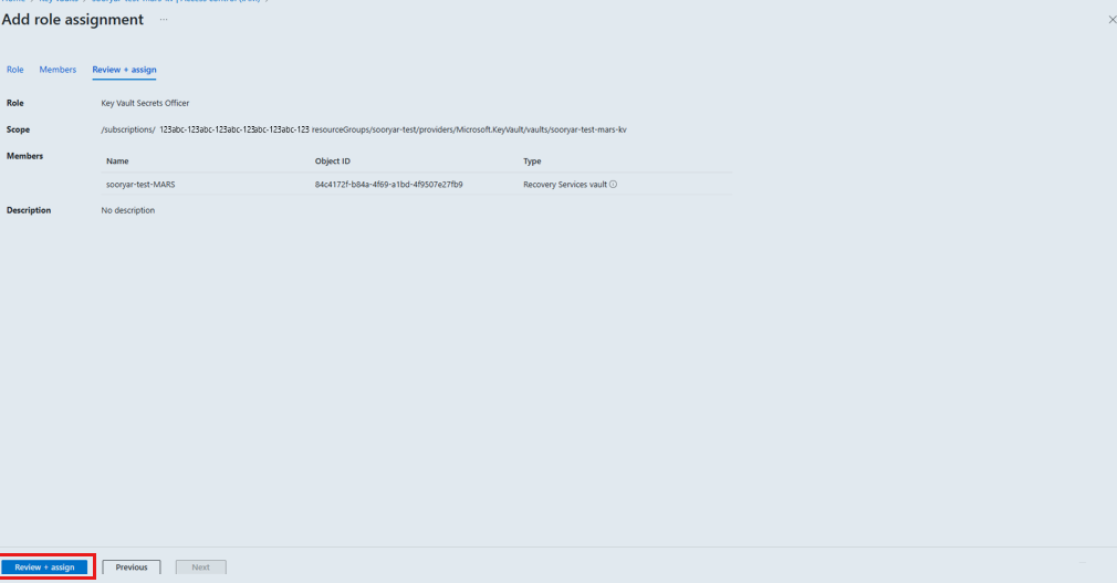 Screenshot shows how to review and assign permissions.