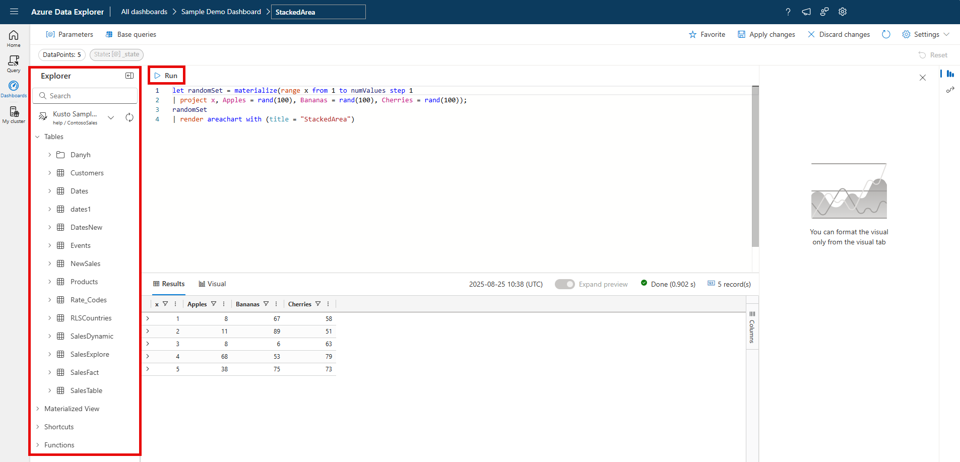 Execute query.