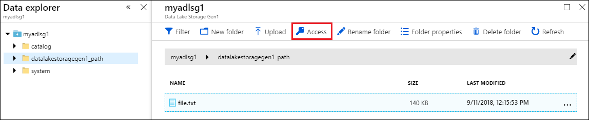 Set ACLs on Data Lake file system Set ACLs on Data Lake file system