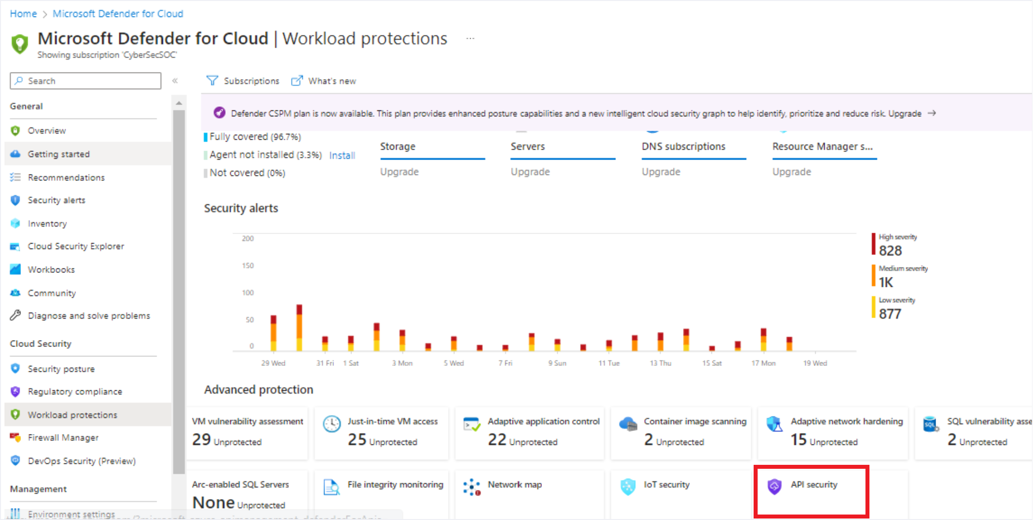 Screenshot that shows how to track onboarded API resources.