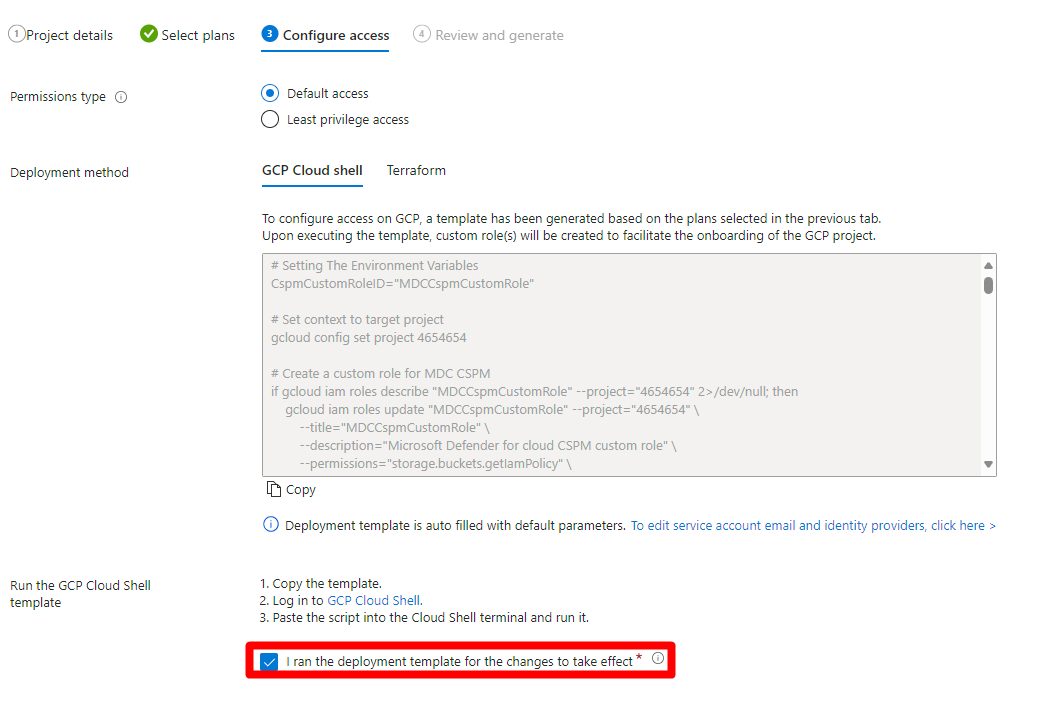 Screenshot that shows the checkbox that needs to be selected.