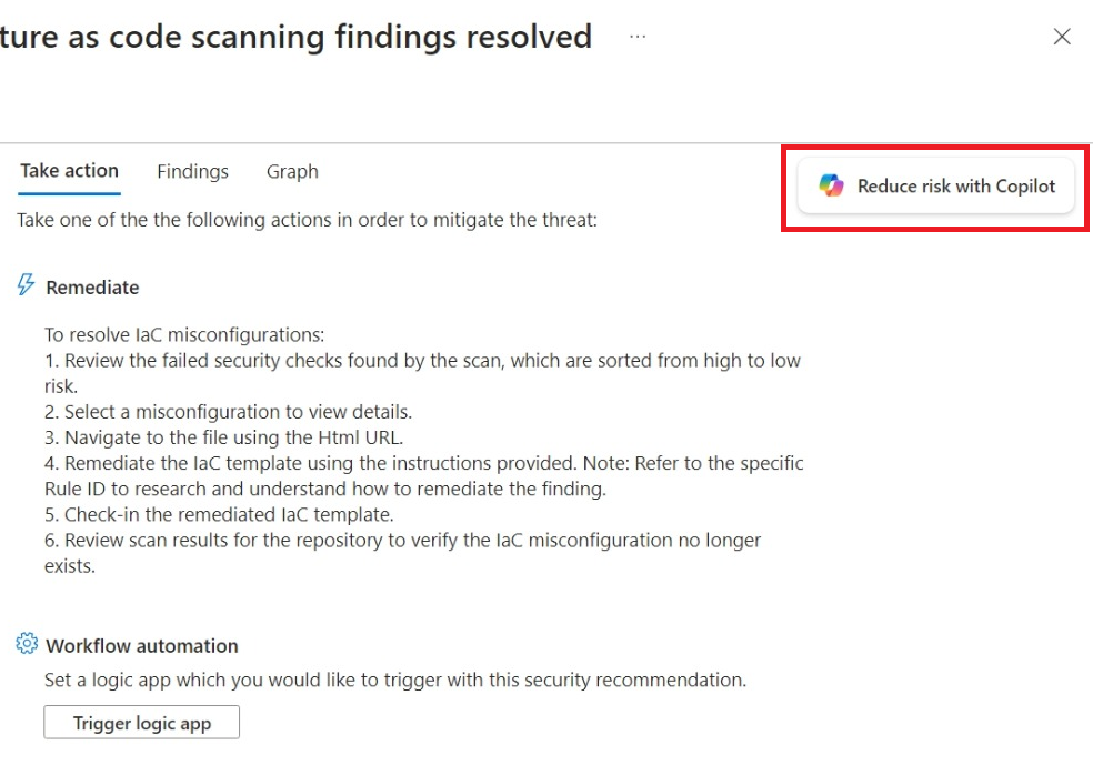 Screenshot that shows where the Summarize with copilot button is located.
