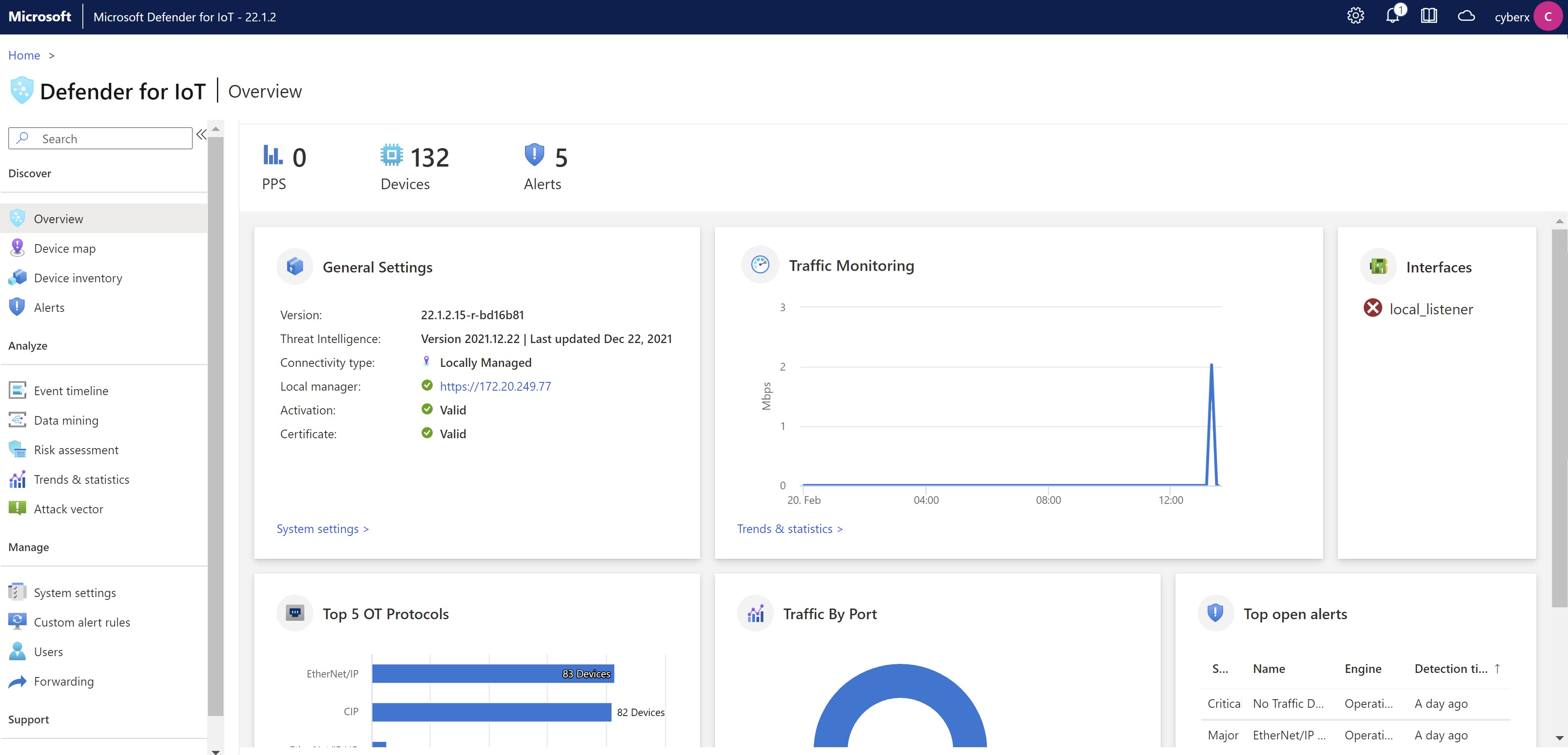 Screenshot that shows the updated interface.