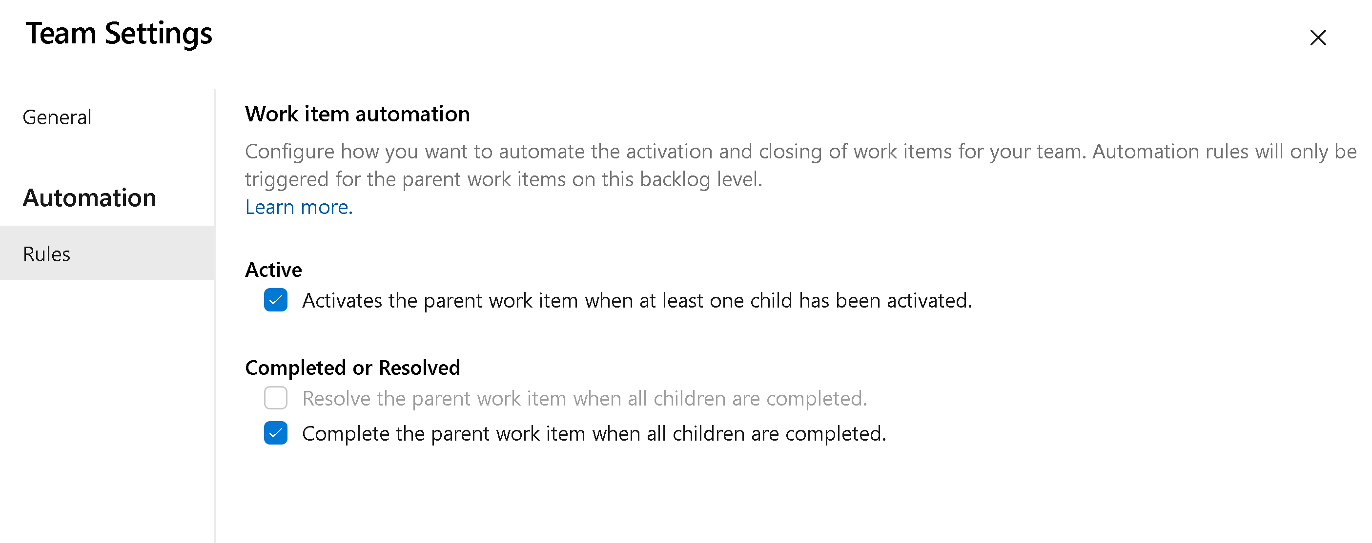 Screenshots of Team Settings. Screenshots of Team Settings.