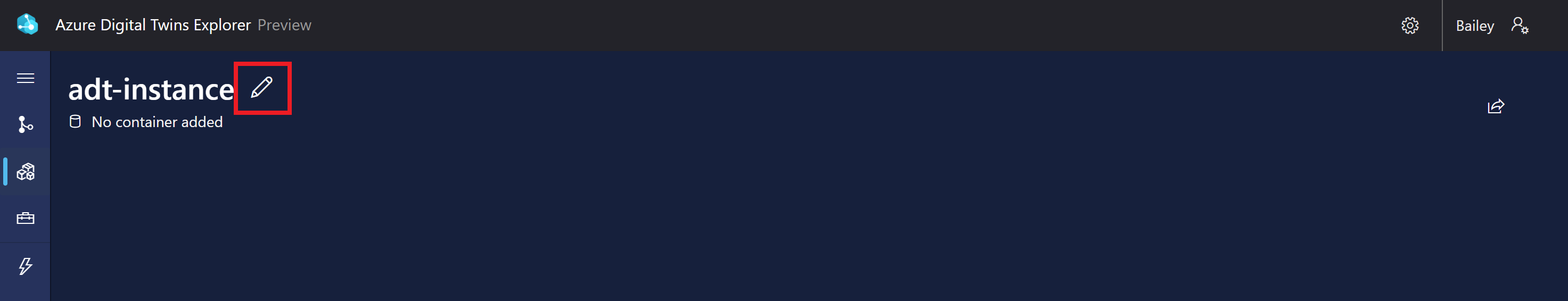 Screenshot of 3D Scenes Studio highlighting the edit environment icon, which looks like a pencil.