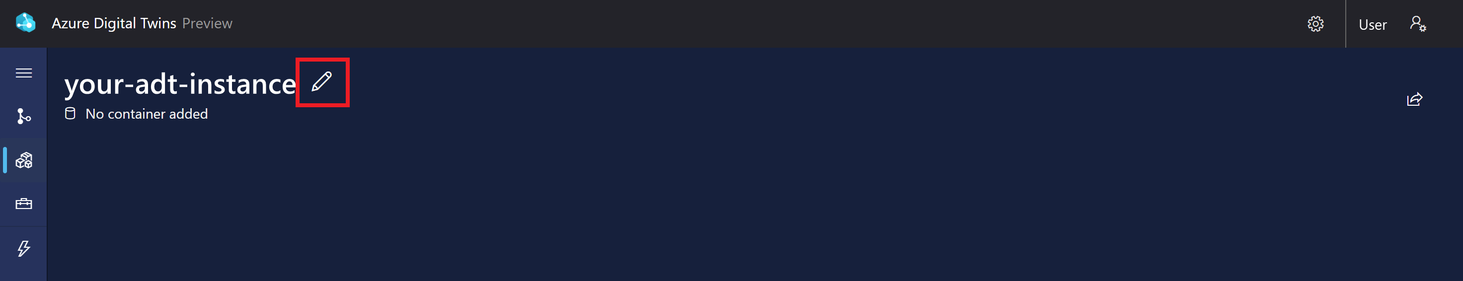 Screenshot of 3D Scenes Studio highlighting the edit environment icon, which looks like a pencil.