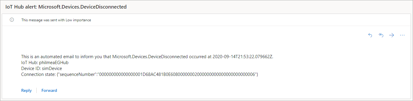 Screenshot of the email you should receive.