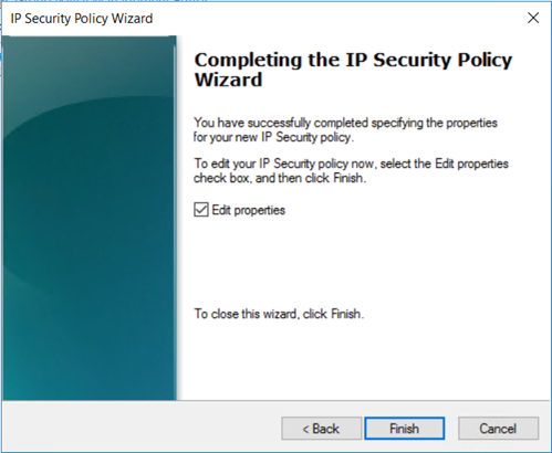 edit of the IPsec policy 40